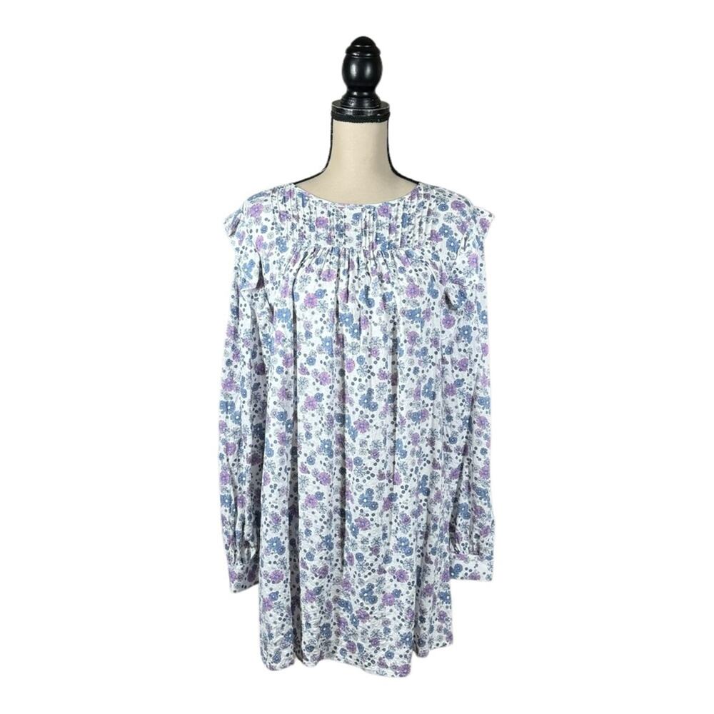 Modcloth Prairie Doll Floral Cottagecore Mini Dress Womens Size Large - Picture 4 of 7